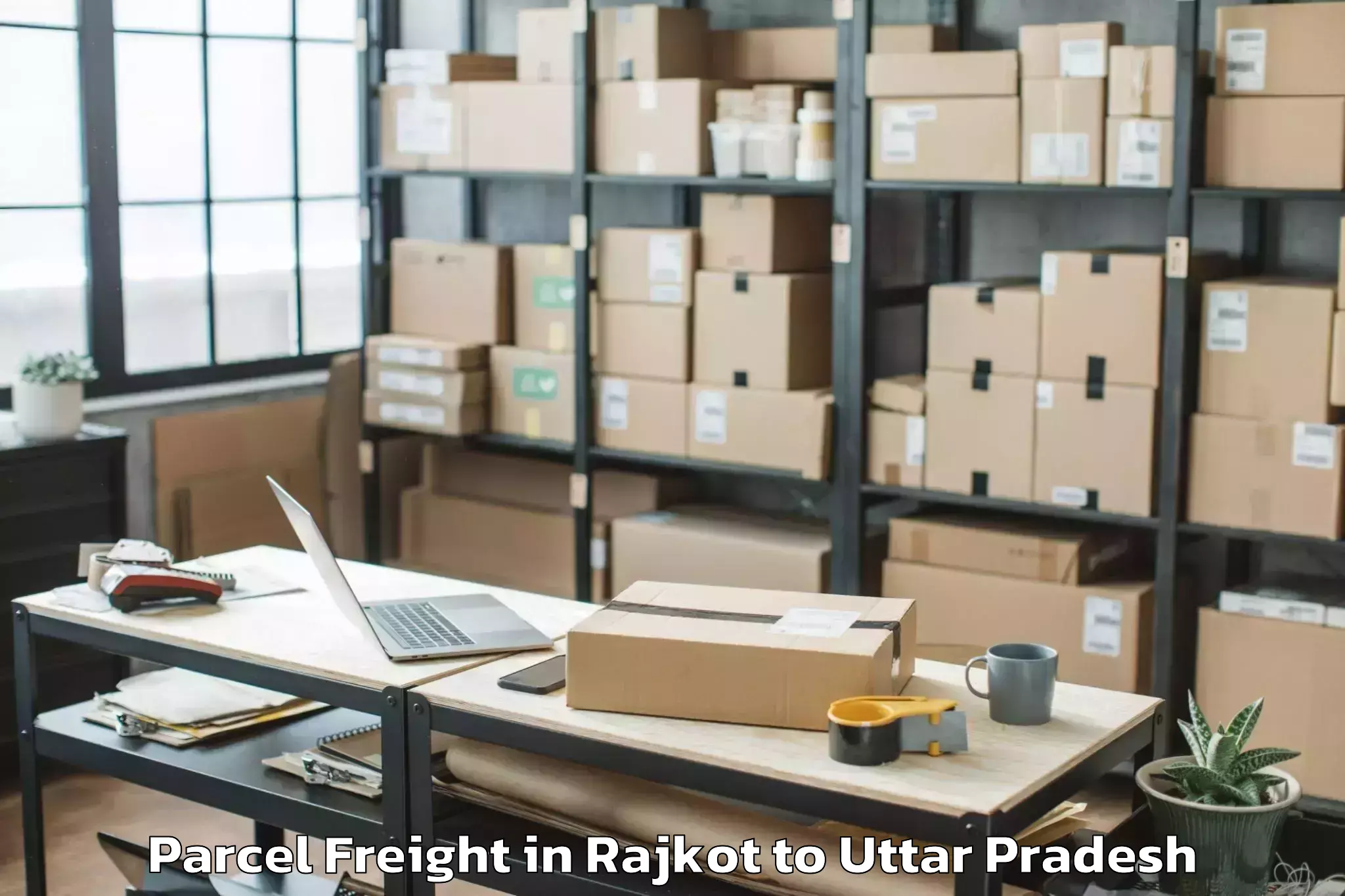 Efficient Rajkot to Brijmanganj Parcel Freight